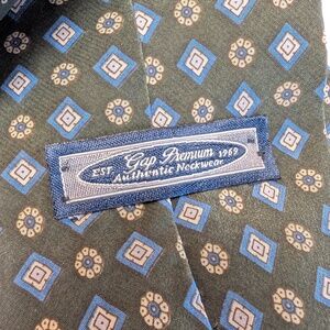 90s Original Gap Green & Blue Men's Necktie